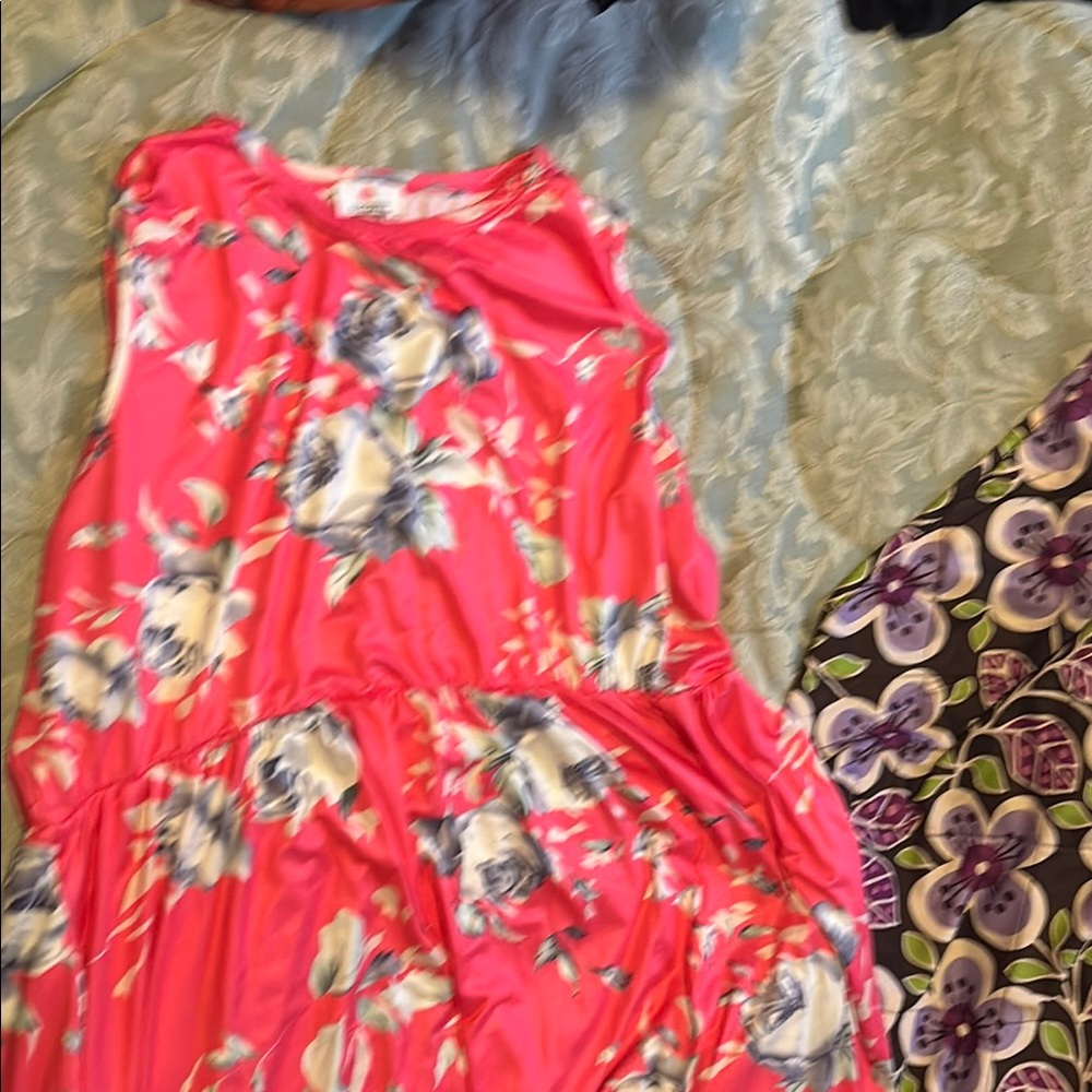 Long plus size flower dress